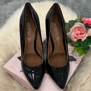 Aldo Glossy Black Heels